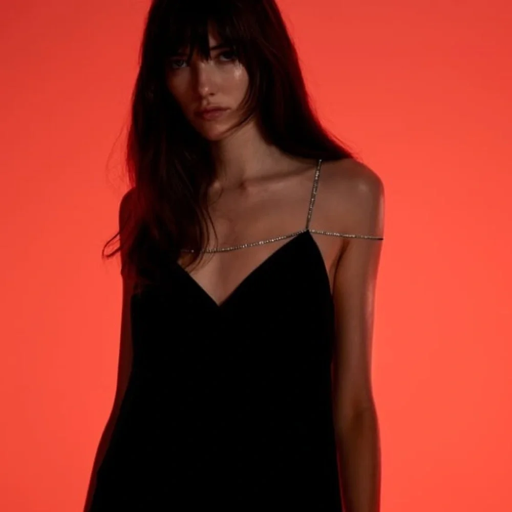 zara Rhinestone Strap Mini Dress - Picture 3 of 9